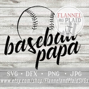 Baseball Papa SVG ∙ Baseball Grandpa Design ∙ Camisa de beisebol ∙ DFX ∙ Silhueta ∙ jpg ∙ png ∙ Cricut