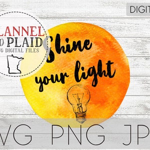 Glans je licht!  ∙ Christelijke sublimatie bestand ∙ afdrukbare bestand ∙ JPG ∙ PNG