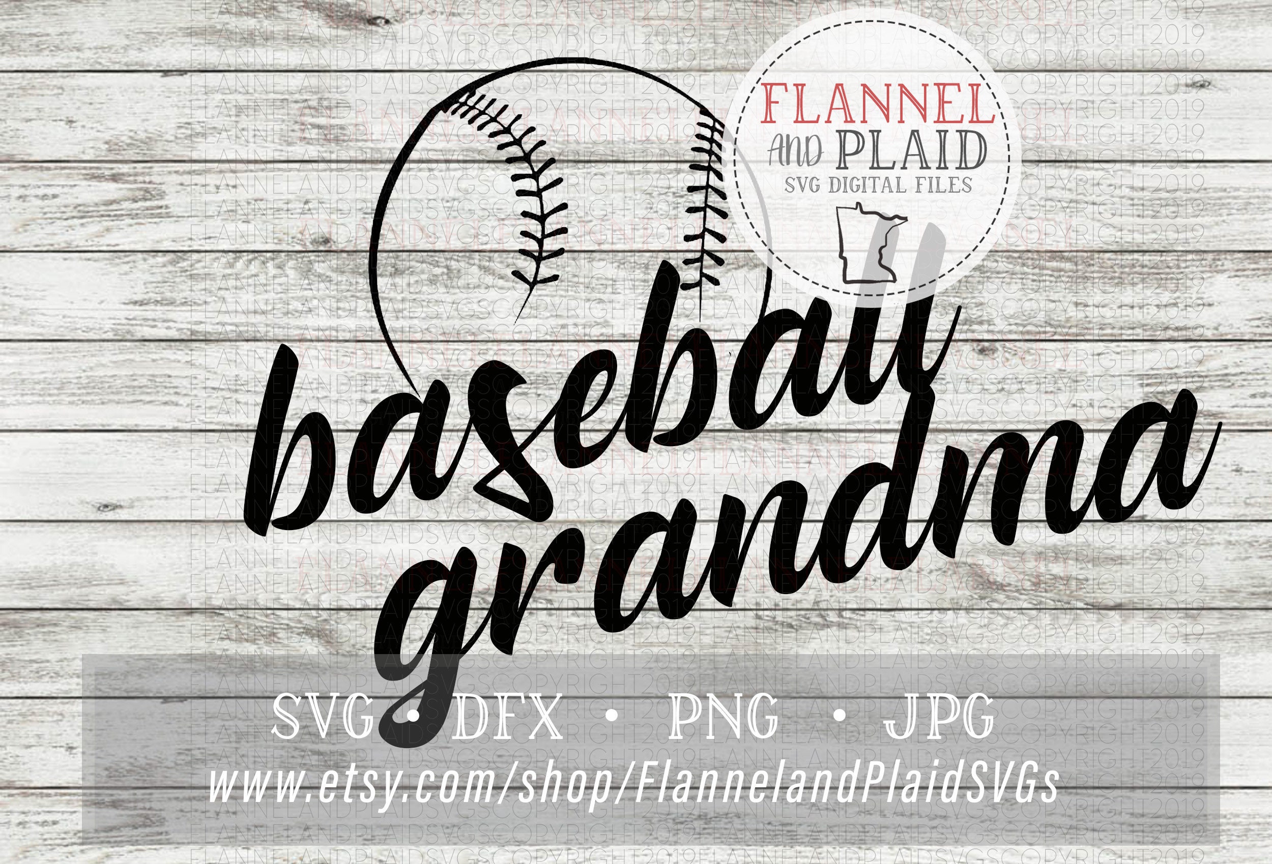 Baseball Grandma SVG Baseball Design Baseball Shirt DFX Silhouette Jpg