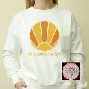 Retro Aí vem o sol ∙ Boho Design ∙ Vintage dos anos 60 e 70 ∙ Beatles Design Silhouette ∙ png ∙ Cricut