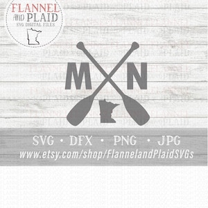 Paddle Minnesota svg dxf png jpg Digital File for Silhouette, Cricut, Scrap-booking, or other Electronic Cutting Machines | BWCA MN