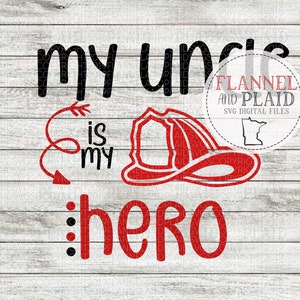 Mein Onkel ist mein Held SVG ∙ Firefighter Design ∙ Firefighter Shirt ∙ DFX ∙ Silhouette ∙ png ∙ Cricut