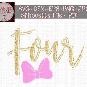 Vierde verjaardag SVG ∙ 4e verjaardag ∙ 4 jaar ∙ DFX ∙ silhouet ∙ jpg ∙ png ∙ pdf ∙ Cricut ∙ elektronische snijmachine