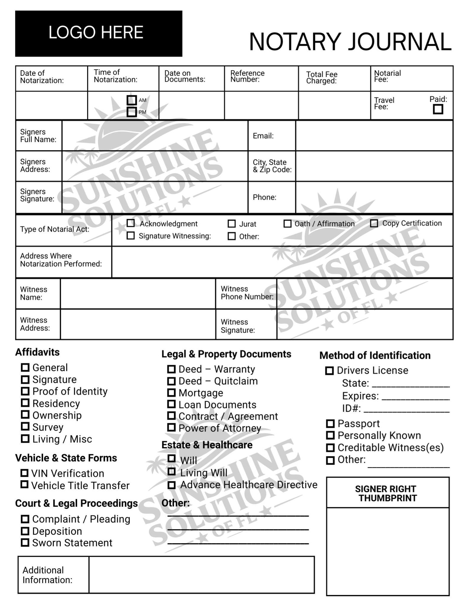 Editable Notary Journal Template | Canva Notary Log Book (digital ...