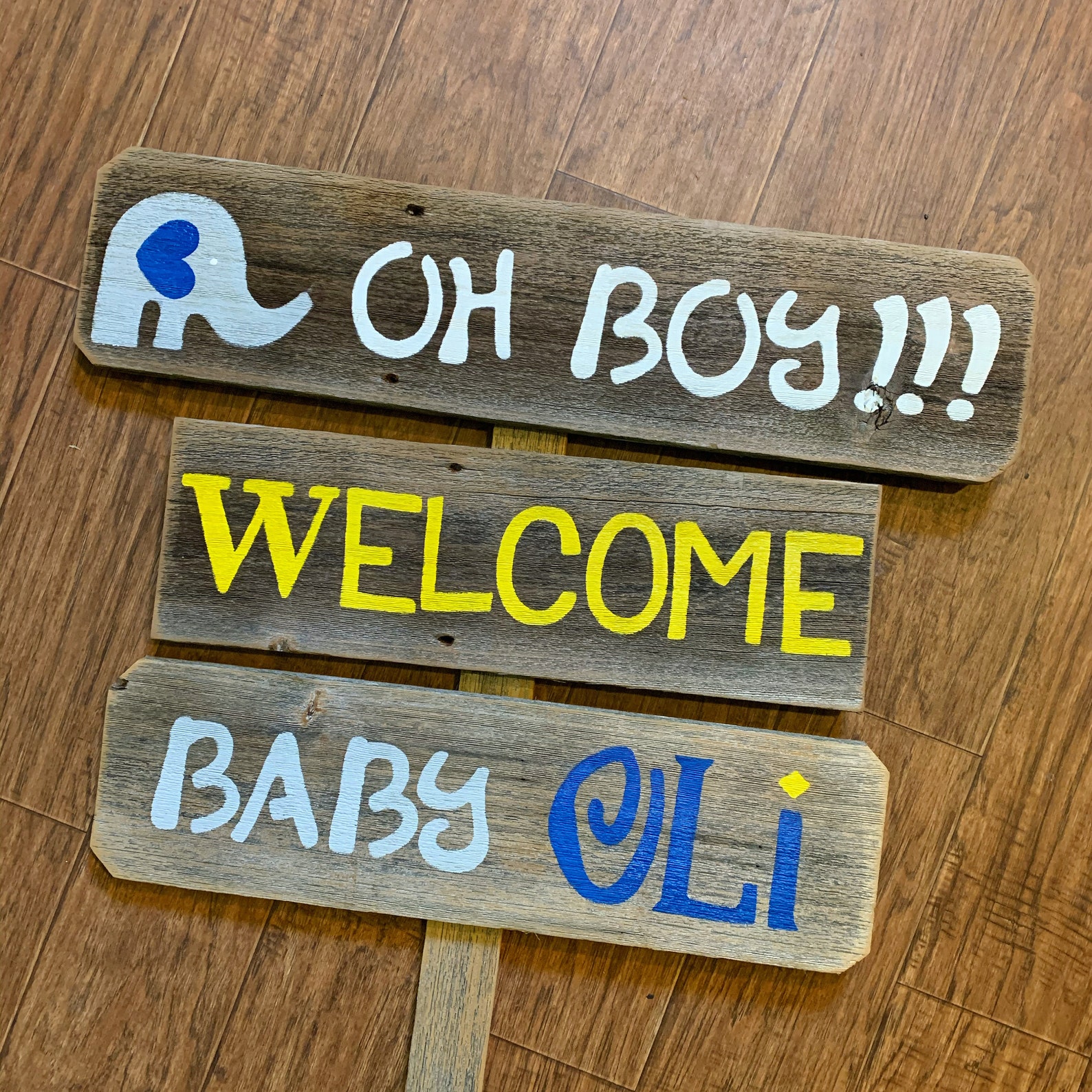 Drive by Baby Shower sign Yard Sign Wood Hand Painted Stake Etsy