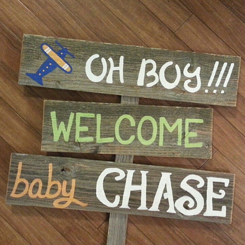 Baby Home Yard Sign Wood Baby Shower sign decor baby Etsy
