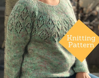 Knitting Pattern / Sweater for Women /Gift for Chritsmas /Knit Sweater / Knitting / Merino / Handmade / Knit for Winter / Pattern Accesories