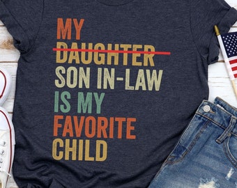 Mijn schoonzoon is mijn favoriete kinder-T-shirt Grappig cadeau voor schoonmoeder