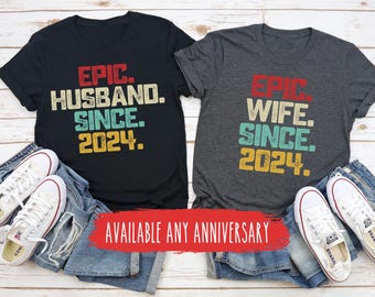 Regalos de aniversario de boda de algodón para él y para ella. Marido y mujer épicos desde 2024.