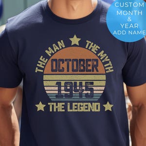 80er Geburtstagsgeschenk für Männer: Personalisierbares 1945 T-Shirt