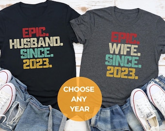 2nd Wedding Anniversary Gift For Him, 2-year Anniversary, Cotton Anniversary Husband and Wife, Two Years Anniversary Couple Shirts