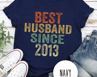 Best Husband Since 2013 Shirt 13th Lace Anniversary Wedding Milestone Gift For Him