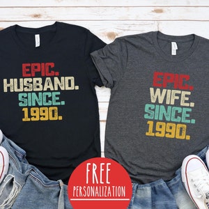 35th Wedding Anniversary Gift 35th Anniversary Gift for Husband 35th Parents Personal T-Shirts for 35-Year Marriage