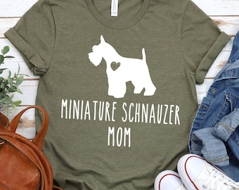 Miniature Schnauzer Mom T-Shirt, Dog Lover Gift