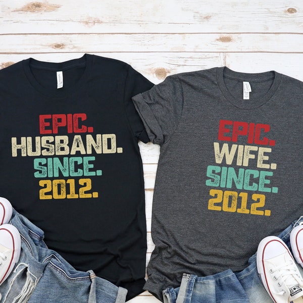 12th Wedding Anniversary Gift For Him / Gift for Couple / 12th Anniversary Shirt Gift For Her / Gifts For Husband And Wife
