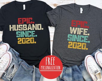 Shirt 6e huwelijksverjaardag: epische echtgenoot, vrouw sinds 2020