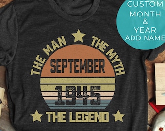 80th Birthday Gift for Men 80th Birthday Shirt Born in 1945 Gift 80th Birthday for Dad or Grandpa 80th Birthday Decorations