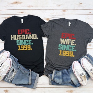 26th Wedding Anniversary T-Shirts for Him and Her - Custom Couple Gift, Gifts For Husband And Wife, Gifts For Parents