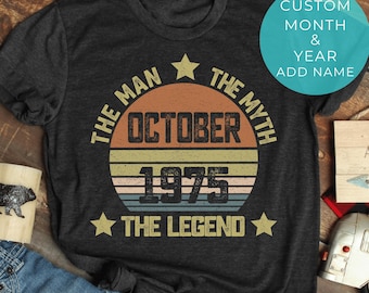 50th Birthday Gift for Men Customize T-Shirt, Long Sleeve, Hoodie and Mug