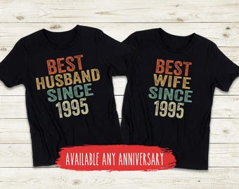 Camisetas del 30.º aniversario: camisetas de algodón a juego para marido y mujer