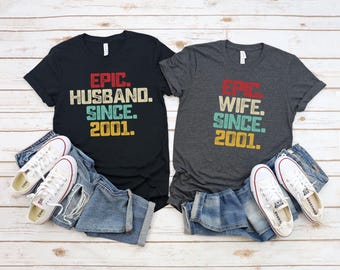 Shirts 25-jarig jubileum: bijpassende T-shirts voor koppels