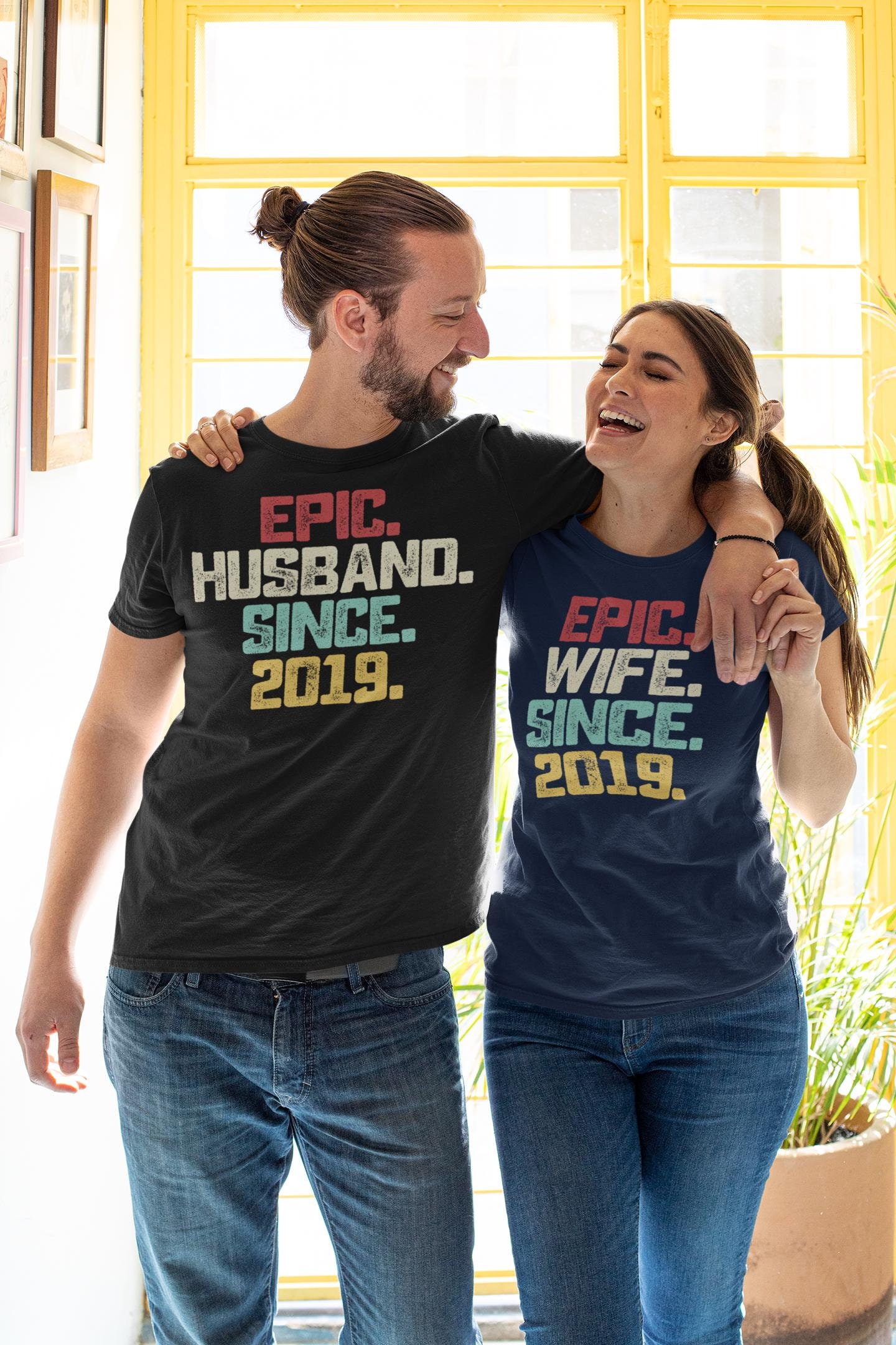 Mens Best Husband Since 2019 Epic Hubby 1st Wedding Anniversary T-Shirt Mens Best Husband Since 2019 Epic Hubby 1st Wedding Anniversary T-Shirt