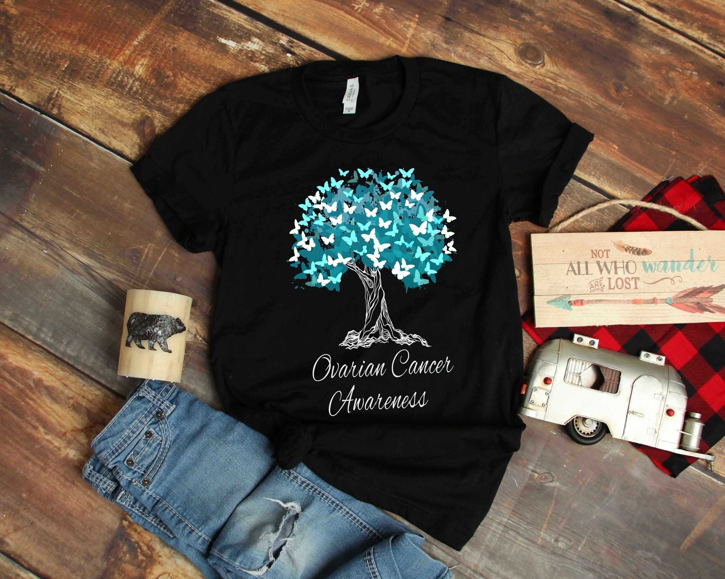 Ovarian Cancer Awareness T-Shirt / Cancer Survivor / Ovarian | Etsy