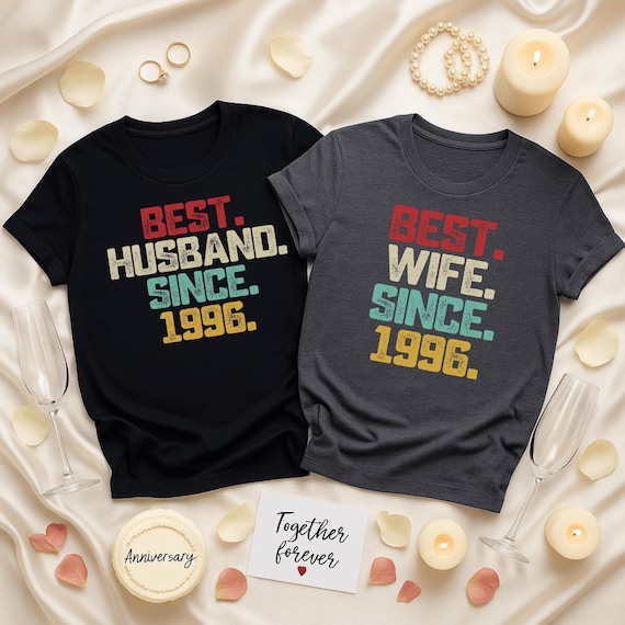 30th Wedding Anniversary Shirts, Best Husband And Wife Since 1996, Funny Pearl Gift For Couples, 30 Years Married Tees
