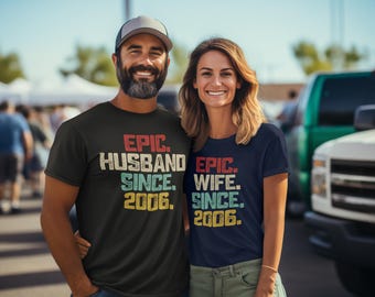 20th Anniversary Husband T-Shirt - Epic Husband Since 2006