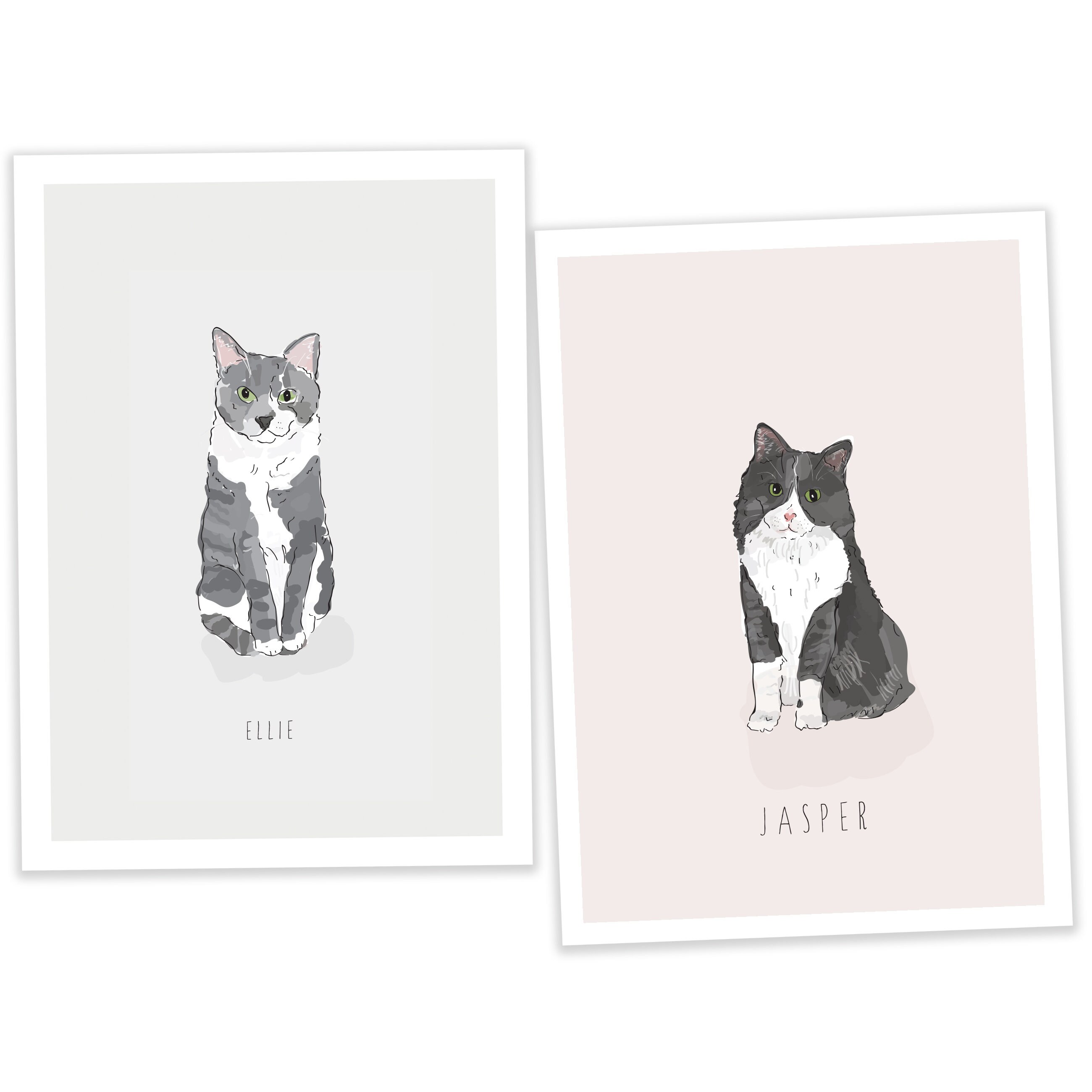 Two Dog Or Cat Illustrations Pet Lovers Gift Whimsical Cat Dog Drawing Custom Dog Art Memorial Personalized Pet Portrait 5 X 7 Two Dog Or Cat Illustrations Pet Lovers Gift Whimsical Cat Dog Drawing Custom Dog Art Memorial Personalized Pet Portrait 5 X 7