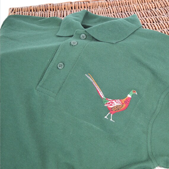 forest green polo shirt