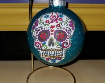 Large sugar skull ornaments