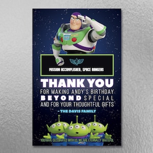 DIGITAL Buzz Lightyear Tarjeta electrónica de agradecimiento personalizada
