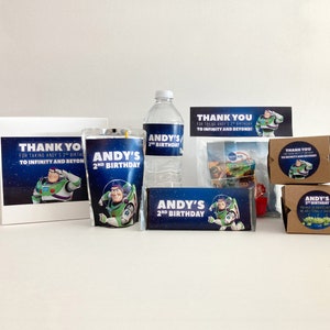 Etichette personalizzate per feste DIGITAL Buzz Lightyear - All'infinito e oltre