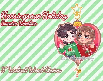 Harringrove Holiday Sweater Weather 3" Walnut Wood Charm