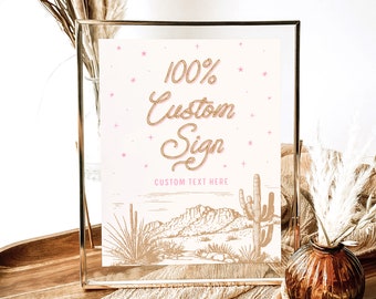 Last Rodeo Bachelorette Party Sign: Custom Western Decor (Printable)