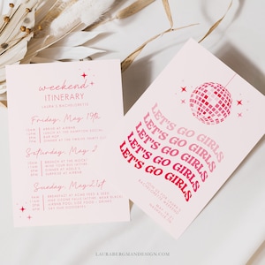 Nashville Bachelorette Party Invitation & Itinerary (Instant Download)
