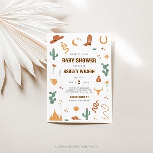 Wild Western Baby Shower Invite, Wild West, Instant Download, Western Baby Shower, Templett,  #0011-BSB
