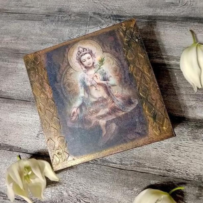 Unique anklets holder Decoupage keepsake box Lord ganesha art box Indian trinket box