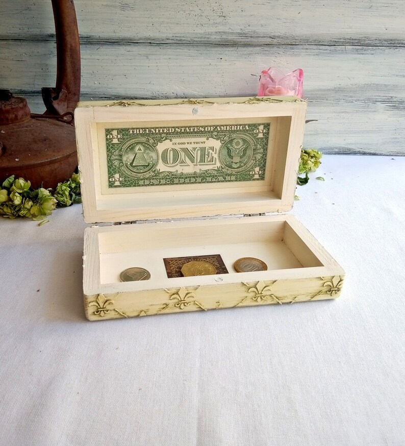 Wedding money gift box Wooden savings box Etsy