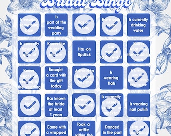 Paquete de bingo: Despedida de soltera, baby shower y más (PDF y PNG)