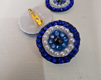 Embellished Evil Eye Pin