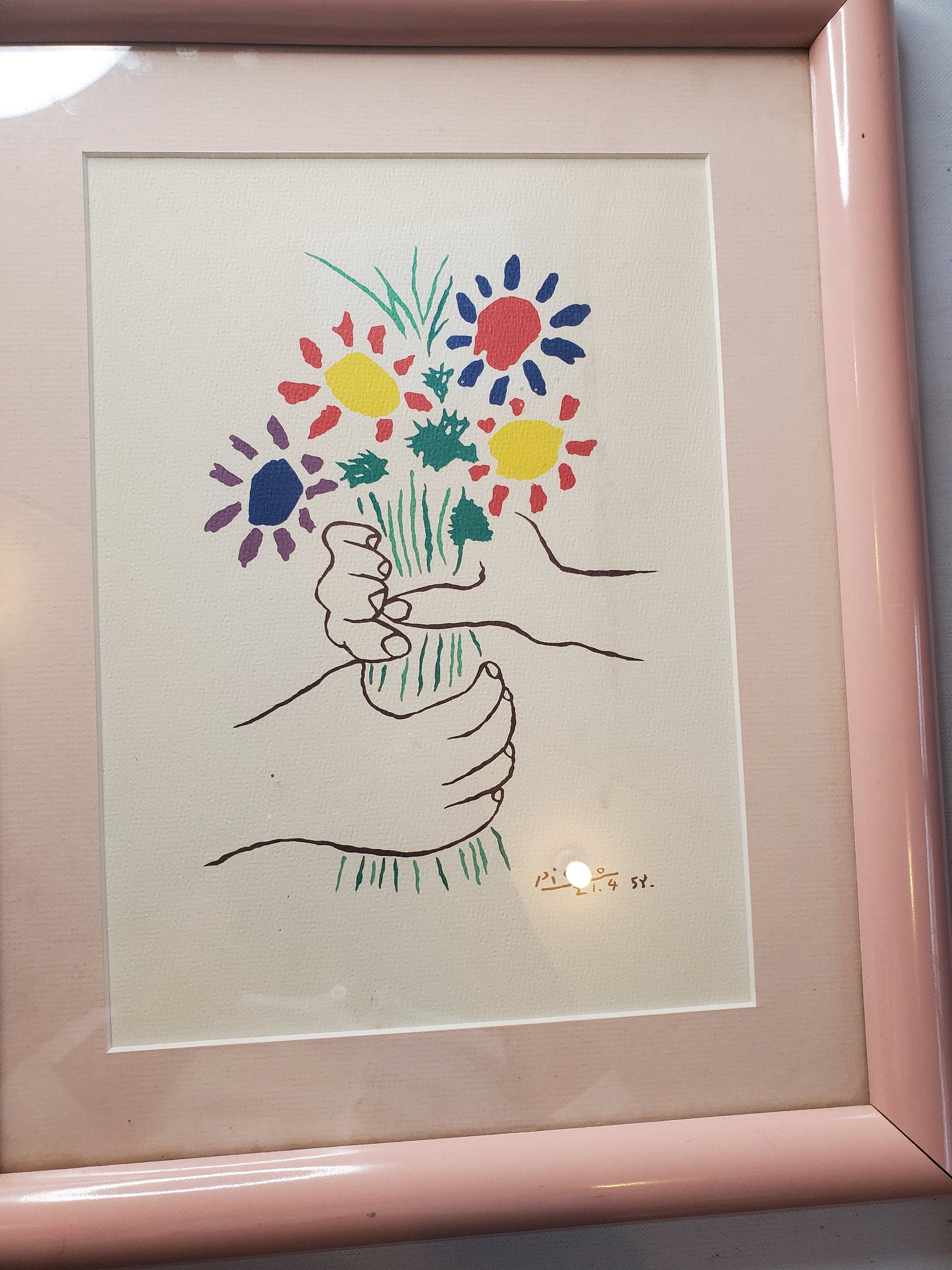 美品】パブロ・ピカソ☆リトグラフ「平和の花束」 【公式通販】