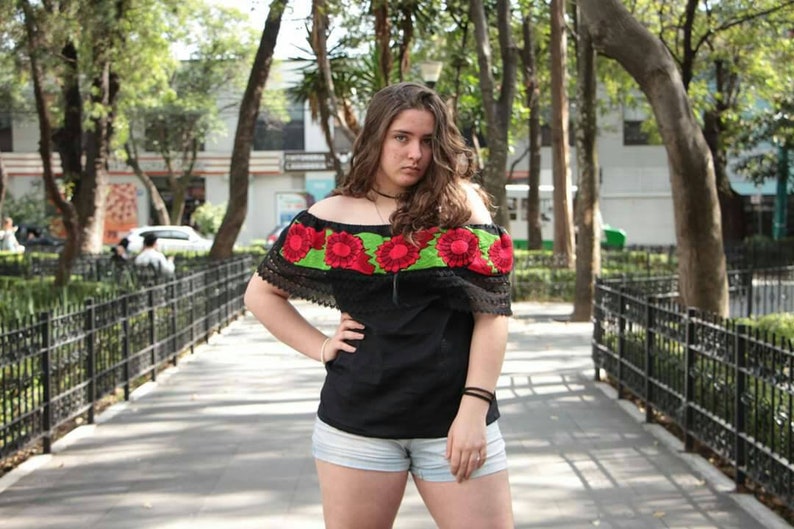 Adelita embroidered cotton blouse