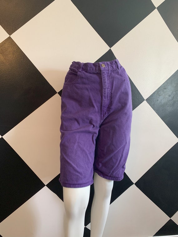 Vintage 1980s Purple Oscar De La Renta Shorts