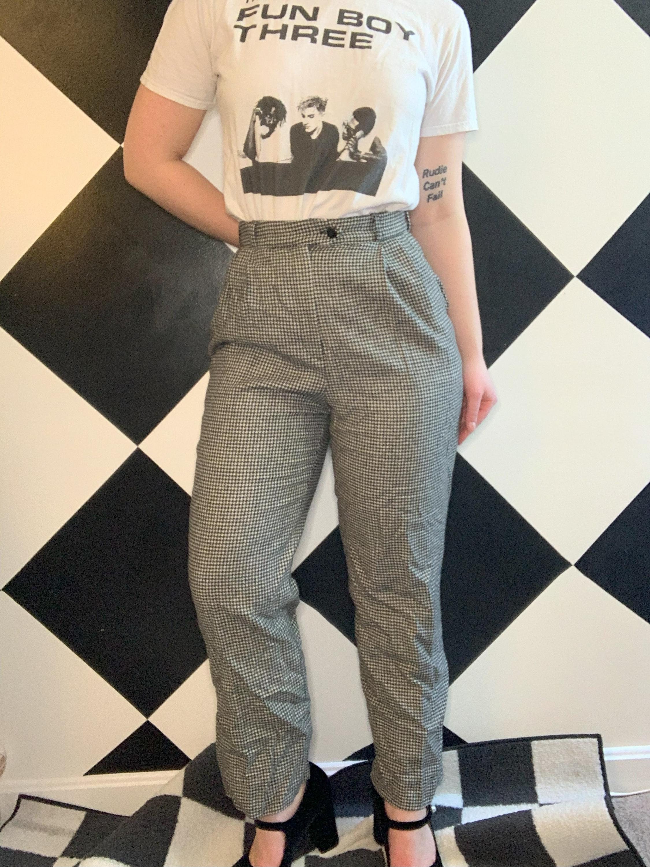Vintage Black Wool Pants - Etsy