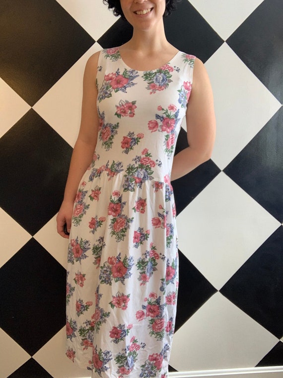 Antique Floral Drop Waist Dress main image 0
