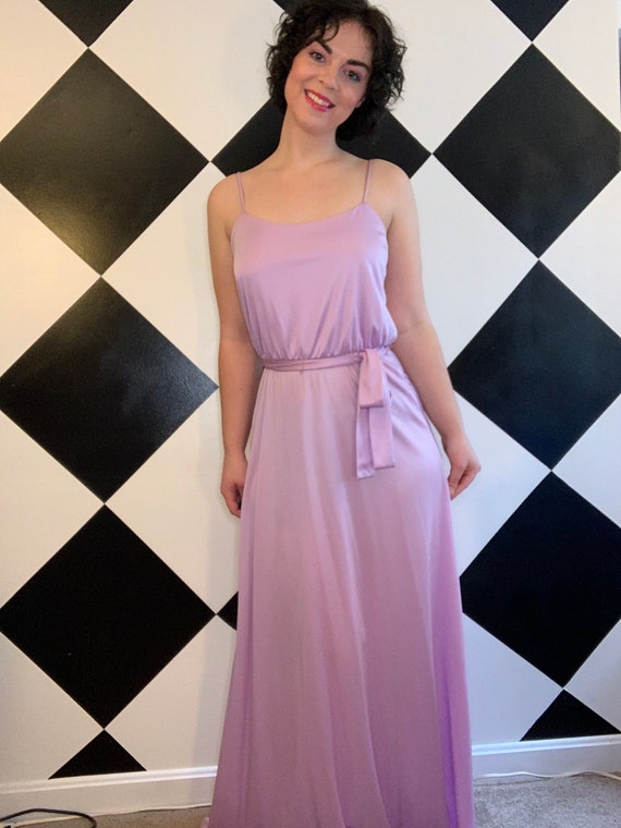 Stunning 1970s Lavander Gown Prom Dress