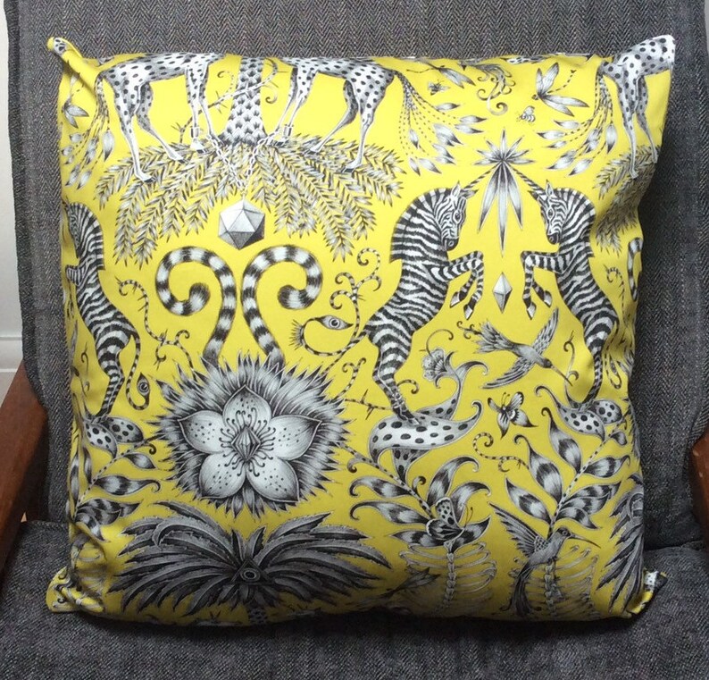 Kruger Lime by Emma J Shipley Reversible Cushion Cover Etsy UK