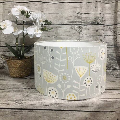 Grey Lampshade Ceiling Light Table Lamp Shade Grey Light Etsy UK